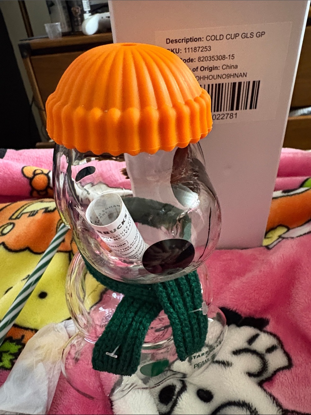 Snoopy glass starbucks cup